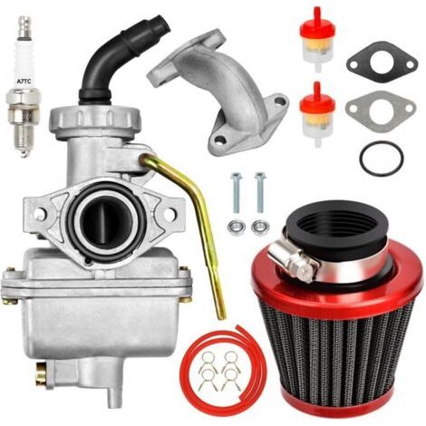 Kit carburateur PZ20 pour Tao Tao Cooler 125cc 110cc 90cc 70cc 50cc Kazuma Baja China ATV Quad SunL NST Roketa Loncin Lifan XR80 CRF70 4 temps Kart Dirt Bike