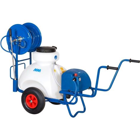 IRRORATRICE CARRELLATA A BATTERIA 12V SERBATOIO 70LT COMPLETA LANCIA E TUBO MM (1/2)