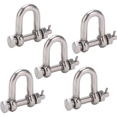 Boulon à vis pour manille d'ancrage en D avec mécanisme de verrouillage, acier inoxydable 304, pour applications marines et terrestres, M8 (1/5)