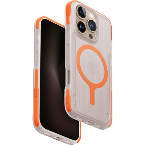 Funda UNIQ Combat Active para iPhone 16 Pro con carga Magclick, color naranja. (1/5)