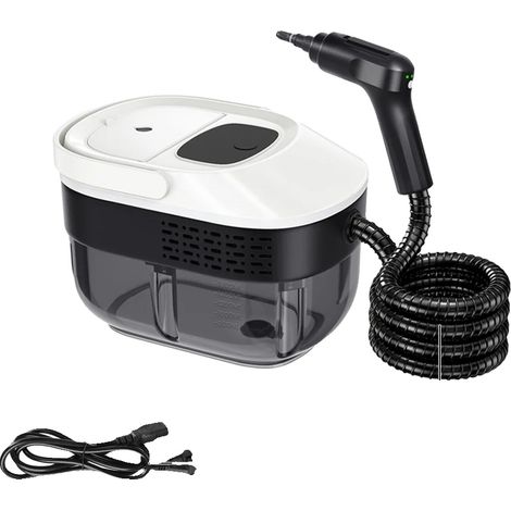 Nettoyeur à vapeur portatif, Chauffage rapide, Niveaux de vapeur réglables, BLANC (1/2)
