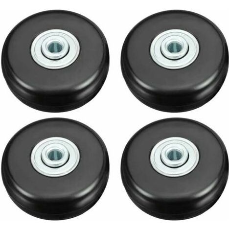 4 Roulettes de Valise 40mm en Caoutchouc Muet, pivotantes universelles, pour valise/bagage/sac à dos