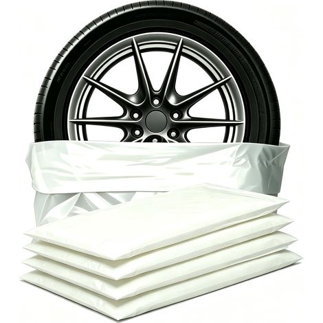 4 sacs pour pneus jusqu'à 22 pouces, sacs de protection pour pneus, protège contre l'usure et la saleté de votre coffre, imperméable et anti-poussière, pour le changement de pneu, le transport (1/4)