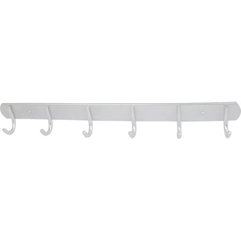 Schlafzimmer Küche Aluminium 6 Haken Hakenleiste Tuch Kleidung Einhängegestell DE (1/3)