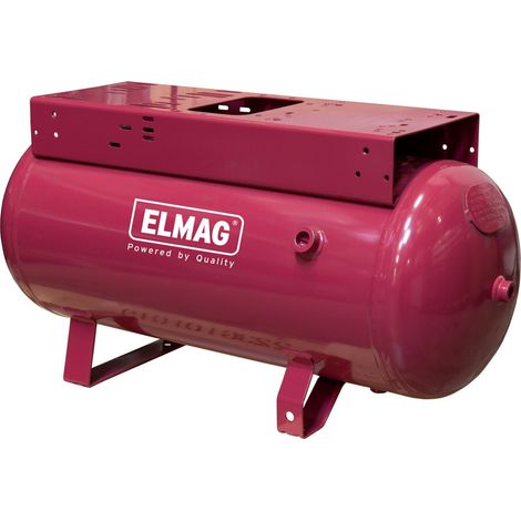 ELMAG Druckluftkessel liegend, 11 bar, EURO L 50 CE, inkl. Konsole für Motor und Aggregat, NEU: innen beschichtet (1/3)