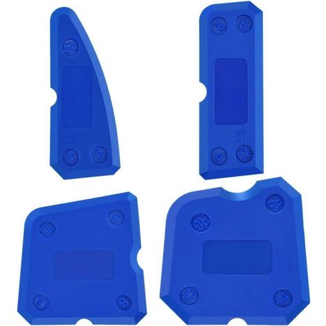 4 Pièces Ensemble d'Outils de Calfeutrage en Silicone Kit Lisseurs de Joints pour Coulis d'Étanchéité Silicone Finition de Cachetage(Bleu)