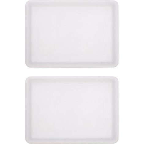 Lot de 2 plateaux de peinture à l'eau, plateaux de rangement multifonctionnels