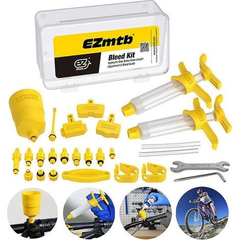 Kit De Purge Frein Hydraulique - Pour Disques Frein Huile Minérale - Compatible Systèmes VTT Route - 1 Pièce (1/5)