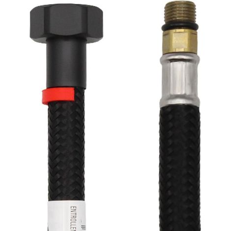 MATEU latiguillo dn8 espiga corta m10 h3/8 40cm negro , Latiguillo de acero trenzado DN8 40 cm Mateu.
- Latiguillo de 40 cm fabricado en acero trenzado de alta resistencia, con aca (1/3)