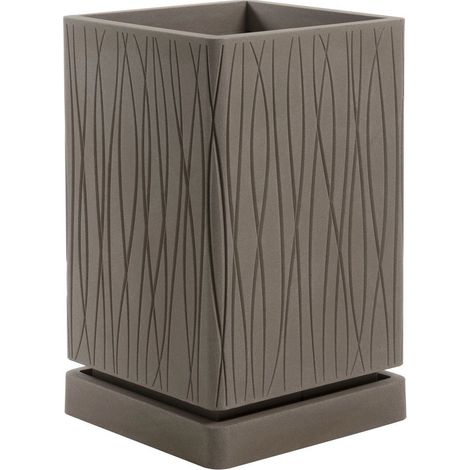Naturalia Vaso Quadro Alto 55 Plastecnic Vari Colori - Colore: Avana