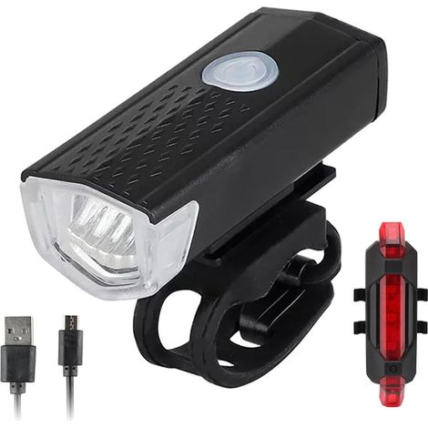 Éclairage vélo avant et arrière - Lampe LED puissante - Phare avant - Feu arrière - Phare avant LED (1/5)