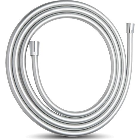 OFFO Brauseschlauch Duschschlauch 3m PVC Hochdruck Silber (1/5)