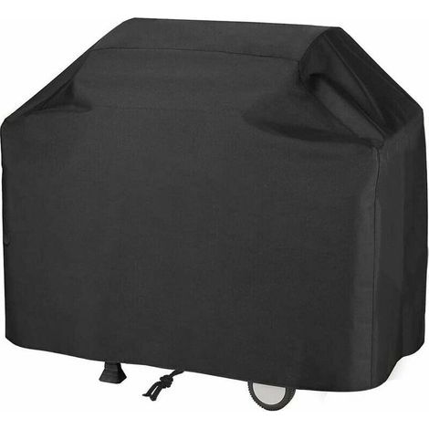 Housse de Barbecue Résistante Aux Intempéries - Tissu Oxford Couverture Étanche à La Poussière et Aux UV, Bache de Protection BBQ avec Bouton Pression et Sac de Rangement (145 x 61 x 117 cm) (1/5)