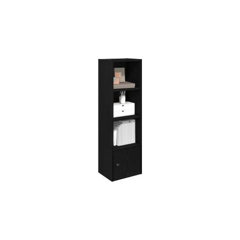 Bibliothèque chêne noir 31x24x102 bois d'ingénierie (1/5)