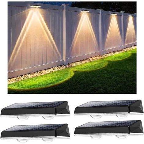 Solarbetriebene LED-Gartenbeleuchtung Solarbetriebene Außenleuchten Wasserdicht Kabellos 4 Stück Mehrere Lichteinstellungen Für Garten Wege (1/5)