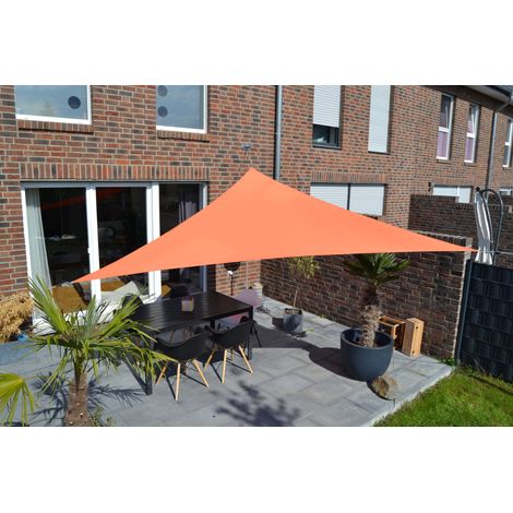 Dreiecksonnensegel 360 cm - Polyester - Farbe terracotta (1/5)