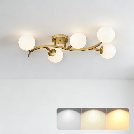 Plafonnier LED moderne, suspension encastrée, éclairage décoratif, douille E27, idéal pour le salon, la salle à manger et le couloir (1/5)