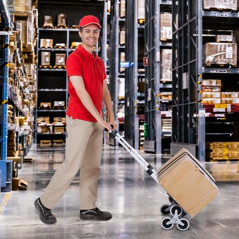 Carretilla de Mano Portátil para Escalera con Ruedas Carga 70kg Carretilla Plegable para Entrega Almacenes Mercado Viajar Mudarse (1/5)