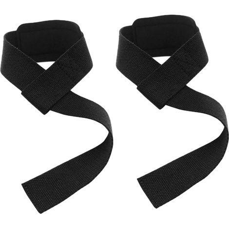 1 Paire Sangles de levage,Coton tissé,Noir,Musculation,Entraînement intensif (1/5)