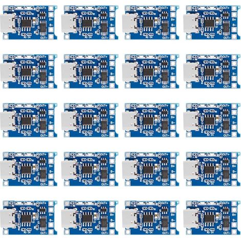 20PCS TP-4056 USB C 5V 1A Module de Charge de Batterie au Lithium Li-ION avec Double Fonctions de Protection (1/5)