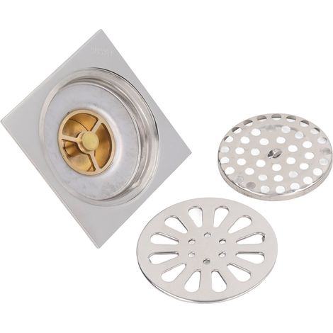 Drain de sol en acier inoxydable avec déodorant, prévention insectes, drainage rapide pour salle de bain et lave-linge.