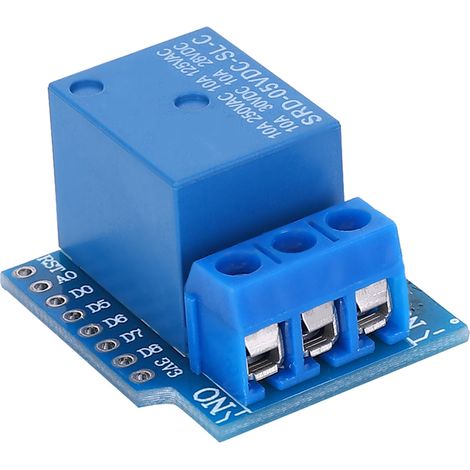 Module relais 5 V (4 pièces), composants électroniques, compatible avec le déclencheur de niveau haut D1 Mini 5 V (1/5)
