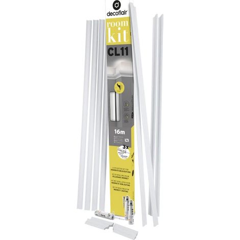 CL11-ROOMKIT DECOFLAIR Profilé pour éclairage Polystyrène HD 50 x 33 x 2000 - 1 pièce (1/3)