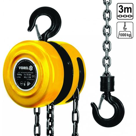 Hand Kettenzug Flaschenzug Hebezug Kran 1 t 1000 kg (1/5)