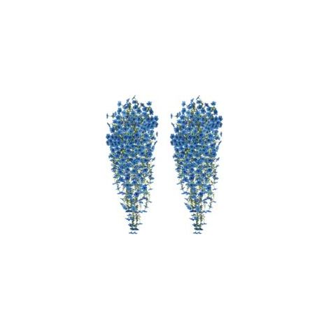4 PCS Fleurs Artificielles Suspendues 77cm Fleur Artificielle Tombante Suspendue Fausse Plante Balcon aux UV Fleur Artificielle Exterieur pour Extérieur Jardin Patio Fête Mariage (Bleu) (1/5)