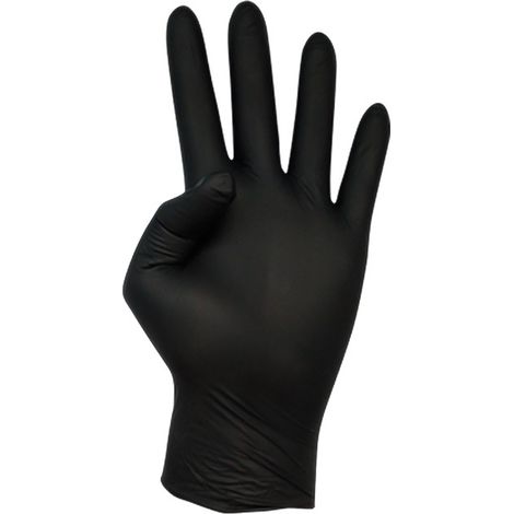 GUANTE NITRILO NEGRO PEQUEÑO (1/2)