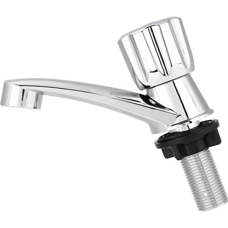 Robinet d'eau froide simple en plastique ABS pour lavabo de salle de bain et évier de cuisine (Volet G1/2) (1/5)
