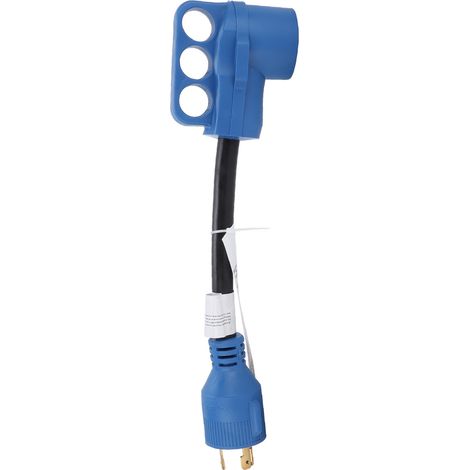 Wohnmobil-Umrüstadapterkabel 30A auf 30A 125V 10AWG 3-adrig blau zum Laden (1/5)