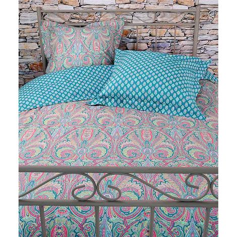 Parure de lit Valdrome Émeraude Cachemire 240 x 220 cm