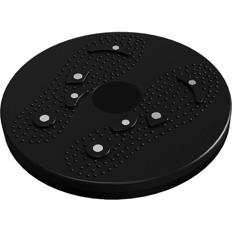 Disque de rotation pour la taille - Équipement de fitness magnétique pour amincissement et massage, idéal pour la maison ou le bureau, couleur noire. (1/5)