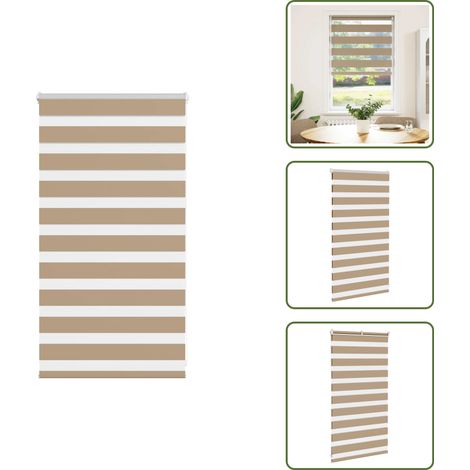 vidaXL Zebrarollo Sandbraun 85x100 cm Stoffbreite 80,9 cm Polyester (1/5)