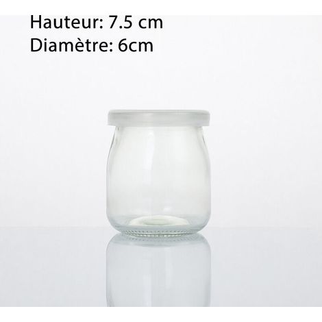 Lot de 12 Pots de Yaourt en Verre avec Couvercles Étanches Pour Yaourtières, Multicuiseurs et Robots Cuiseurs,150ml (1/3)