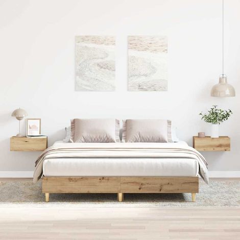 Bettgestell ohne Matratze Artisan-Eiche 140x200cm Holzwerkstoff