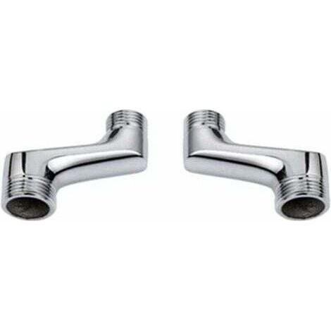 Raccord Contre Coudé Douche,Raccord Laiton Coudé RéDucteur,Bras Pivotant RéGlable,Raccord Mural Contre Coudé,Raccord Excentré 1/2 3/4,Chrome A, (1/5)