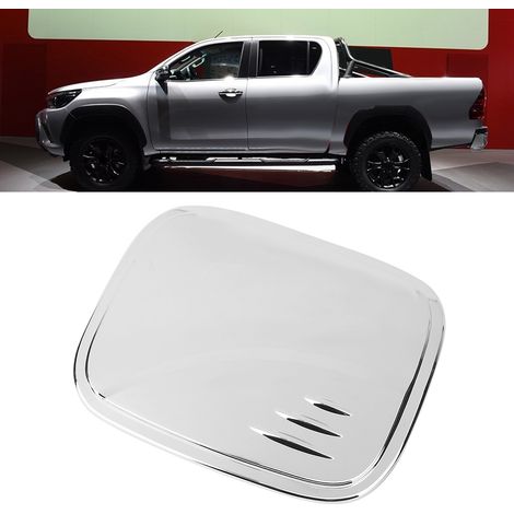 Tankdeckel-Abdeckung, elektroversilberte Zierleiste, Autoaufkleber, passend für Toyota Hilux Revo 4WD 2015-2017 (1/5)
