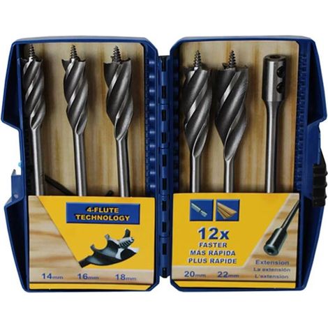 Meche Rapide 4 Spirales 14 A 22 Mm + Rallonge (Coffret De 6) FISCH
