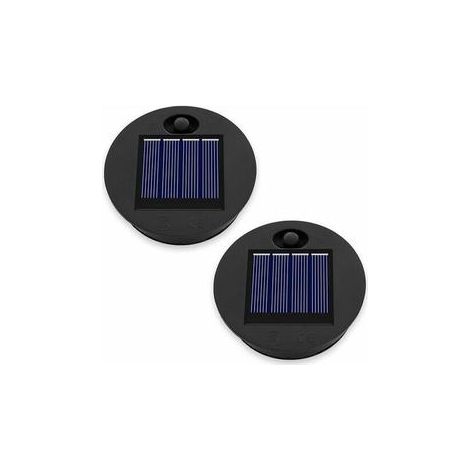 Couvercle Solaire de Rechange - 7 cm - LED Blanc Chaud - IP44 - Pour Lanterne Solaire Extérieure - Lot de 2