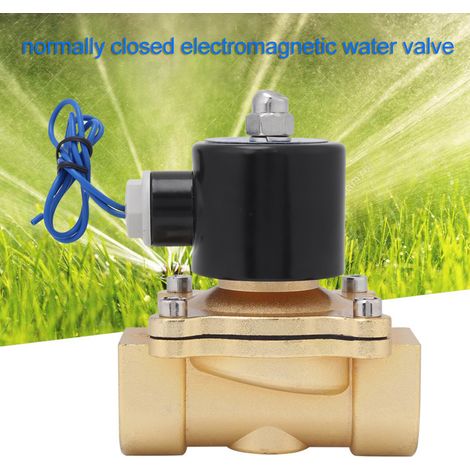 Électrovanne magnétique 12V DC DN25 R1 fermée au repos en alliage de zinc pour eau air huile (1/5)