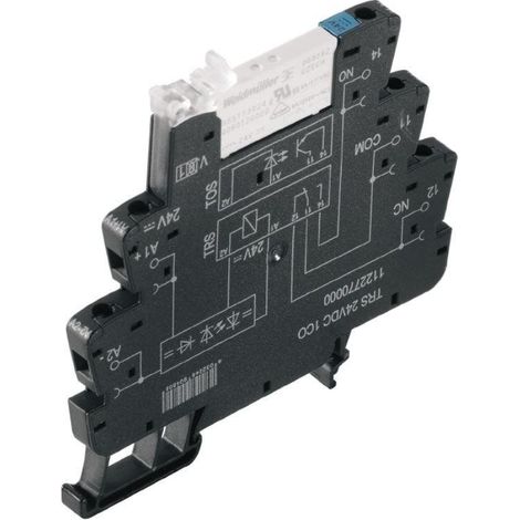 Relais d'interface Weidmuller TRS, 24V, 1 RT, montage Rail DIN ( Prix pour 1 )
