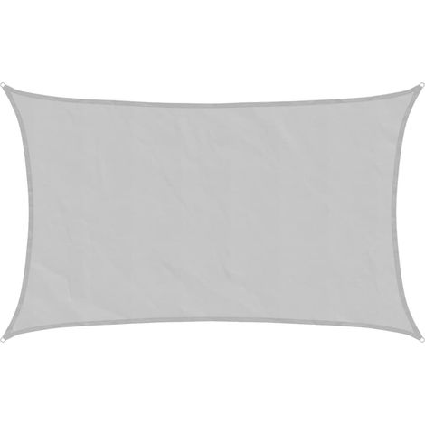 Voile d'ombrage  Voile de parasol gris clair 8x5 m 100% polyester oxford