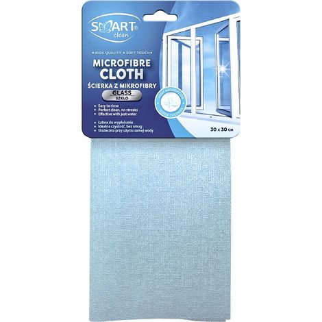 Smart Clean Mikrofaser-Glasreinigungstuch 30 x 30 cm