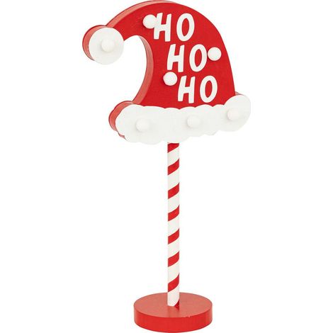Dekoration Schild H41cm 7 LEDs warmweiß mit Batterien - Feeric lights & christmas