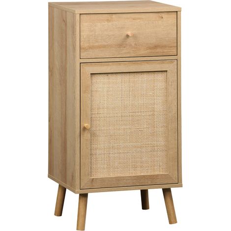 sweeek - Badezimmermöbel mit Holzdekor und Rattan-Geflecht (1/5)