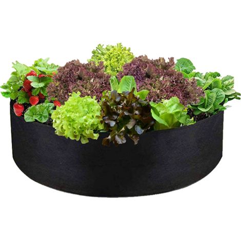 Sacs de culture de 57 litres (15 gallons) – Jardinières rondes surélevées en tissu avec 2 poignées – Contenants de culture durables et respirants, adaptés à la culture de légumes et de plantes d'extér (1/4)