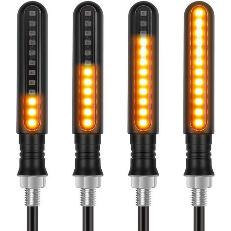 Stück Motorradblinker, dynamische Blinker, 12 V, für Motorrad, Roller, Quad, Cruiser, Offroad (1/5)