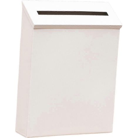 Boîte aux lettres murale grande capacité en métal pour l'extérieur 264 x 62 x 290 mm (866 x 236 x 1142 po) SZTCLV - Blanc (1/4)